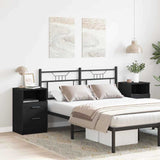 Bedside Cabinet 2 pcs Black Oak 40 x 35 x 65 cm Engineered Wood 862742