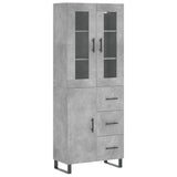 Highboard Concrete Grey 69.5x34x180 cm Engineered Wood 3198493