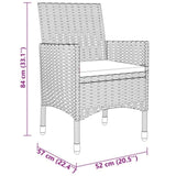 Garden Bistro Set Black, Cream White 3095907