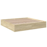 Bed Frame without Mattress Sonoma Oak 200x200 cm 3280988