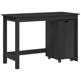 Desk Cabinet Set 2 pcs Grey Solid Pine Wood 3438782