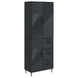 Cabinet Set 2 pcs Black 66 x 34.5 x 89.5 cm Engineered Wood 3416656