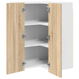 Hanging Cabinet Sonoma Oak and White 57 x 57 x 80 cm 884292