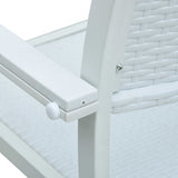 Garden Chair Set of 4 White Plastic Standard Light Weight 47888