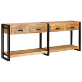 Console Tables 2 pcs Brown 200 x 33 x 75 cm Solid Mango Wood 3324226