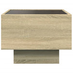 ZNTS Side Table with LED Sonoma Oak 40x40x30 cm Engineered Wood 847499