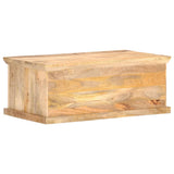 Coffee Table 90x50x35 cm Solid Mango Wood and Natural Cane 289089