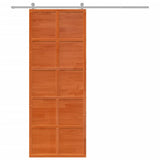 Barn Door Wax Brown 80x208 cm Solid Wood Pine 850646