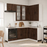 Kitchen Unit KALMAR 8 pcs Brown Oak Engineered Wood 3438464