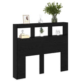 Headboard Black Oak 120 x 17 x 102 cm Engineered Wood 869113