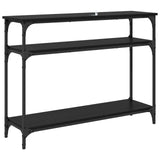 Console Table Black Oak 100 x 29 x 75 cm Engineered Wood 882201