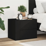ZNTS Wall-mounted Bedside Cabinet Black 45x30x35 cm 848327