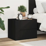 ZNTS Wall-mounted Bedside Cabinet Black 45x30x35 cm 848327