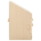 Chicken Laying Nest 2 Compartments 63x40x65 cm Solid Pine Wood 170651