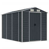 Garden Shed Anthracite Galvanised Steel Large Garden Shed 3188255