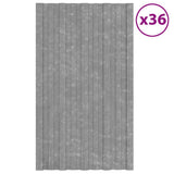 Roof Panels 36 pcs Galvanised Steel Silver 80x45 cm 317210