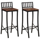 Bar Chairs 2 pcs Solid Wood Reclaimed 358944