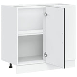 Kitchen Base Cabinet "Lucca" Black Engineered Wood 854309