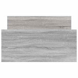 Bed Frame without Mattress Grey Sonoma 75x190 cm Small Single Engineered Wood 835951