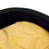 Dog Bed Black and Yellow 99x89x21 cm Plush and Faux Leather 171288