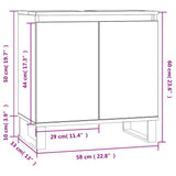 Bathroom Cabinet White 58x33x60 cm Engineered Wood 831588