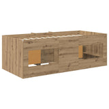 Loft Bed Frame with Cabinet 3 pcs Artisan Oak Engineered Wood 3423397
