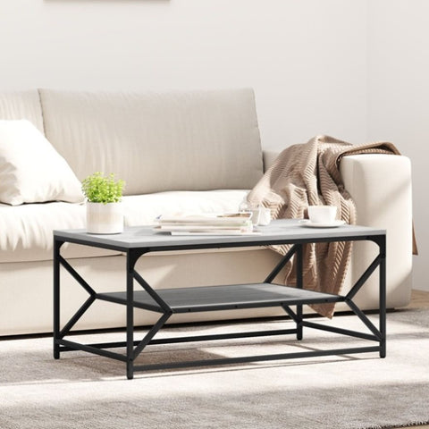 ZNTS Coffee Table with Shelf Grey Sonoma 90x50x40 cm Engineered Wood 868234