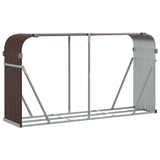 Log Holder Brown 180x45x100 cm Galvanised Steel 364574