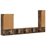 TV Wall Cabinet Set Wall-mounted 6 pcs Smoked Oak 3408957