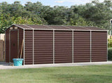 Garden Shed Brown 191x385x198 cm Galvanised Steel 3188267
