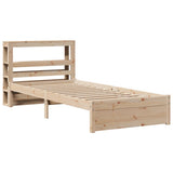 Bed Frame with Headboard without Mattress 75x190 cm 3305979