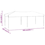 ZNTS Folding Party Tent Taupe 3x6 m 93540