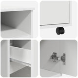Desk with Wheels White 91 x 50 x 77 cm Engineered Wood 869530
