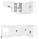 Kitchen Unit PORTO 8 pcs High Gloss White Engineered Wood 3438491