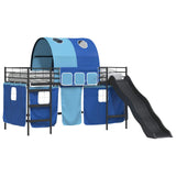 Kids'Loft Bed Frame Black and Blue 90 x 200 cm Metal 42020839