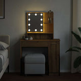 Dressing Table with LED Artisan Oak 86,5x35x136 cm 857024