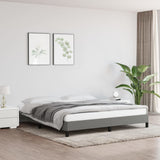 Bed Frame without Mattress Dark Grey Super King Fabric 349828