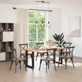 Dining Table Legs U-Shaped 2 pcs Black 60x cm Steel 4013180