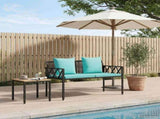 Outdoor Benches 2 -Seater 116 x 56 x 75 cm Poly Rattan 42025356