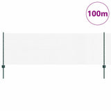 Welded Wire Fence with Posts 100 x 0.8 m PVC-Coated Steel Green 3336541