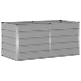 Planter Light Grey 160 x 80 x 75 cm Steel 42018141