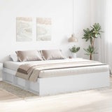 Bed Frame without Mattress White 200x200 cm 3203887