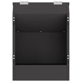 Rabbit Feeder Black 33.5 x 25.5 x 45.5 cm Cold-Rolled Steel 874591
