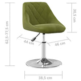Swivel Dining Chairs 2 pcs Light Green Velvet 335285