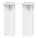 Plant Stand 2 pcs High Gloss White 29.5 x 29.5 x 60 cm 899721