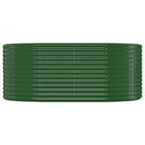 Garden Raised Bed Galvanised Steel 175x100x68 cm Green 319058