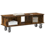 TV Stand Smoked Oak 100 x 35 x 35 cm Engineered Wood 891036