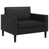XL Armchair Black Faux Leather 42043524