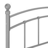 Bed Frame without Mattress Grey Metal 200x200 cm 324987