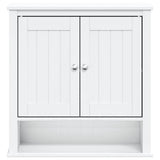 Bathroom Wall Cabinet BERG White 69.5x27x71.5 cm Solid Wood 358550